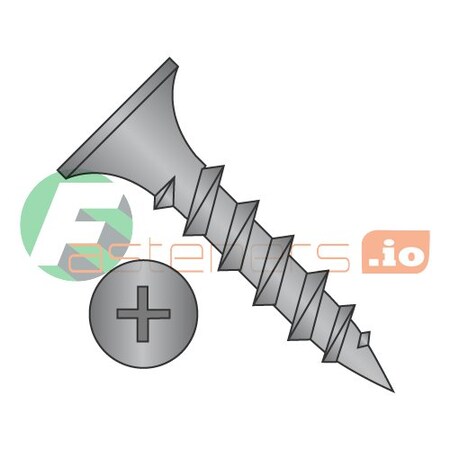 Newport Fasteners Drywall Screw, #10 x 5 in, Steel, Flat Head Phillips Drive, 500 PK 971279